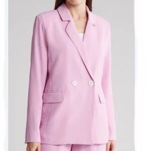 Laundry by Shelli Segal Double Breasted Purple Button Front Blazer Size Medium